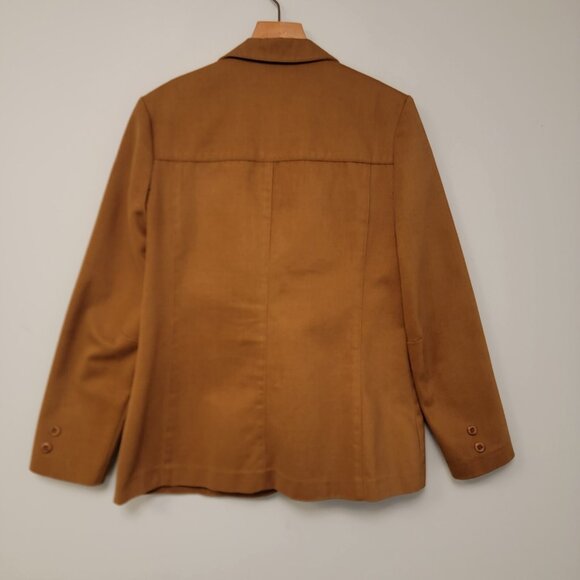 VINTAGE Bronson California Jacket Womens 9/10 Brown Blazer Western Pockets 80s - Picture 4 of 6